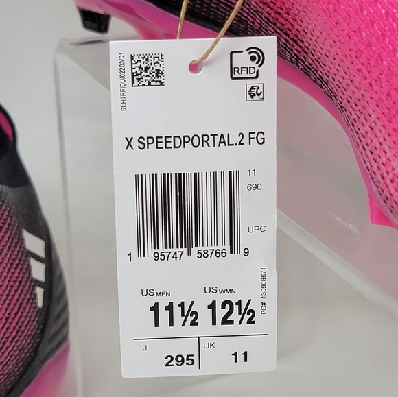 Adidas X Speedportal.2 FG Black Pink Soccer Cleats GV9563 Mens Size Multi New - Picture 9 of 13